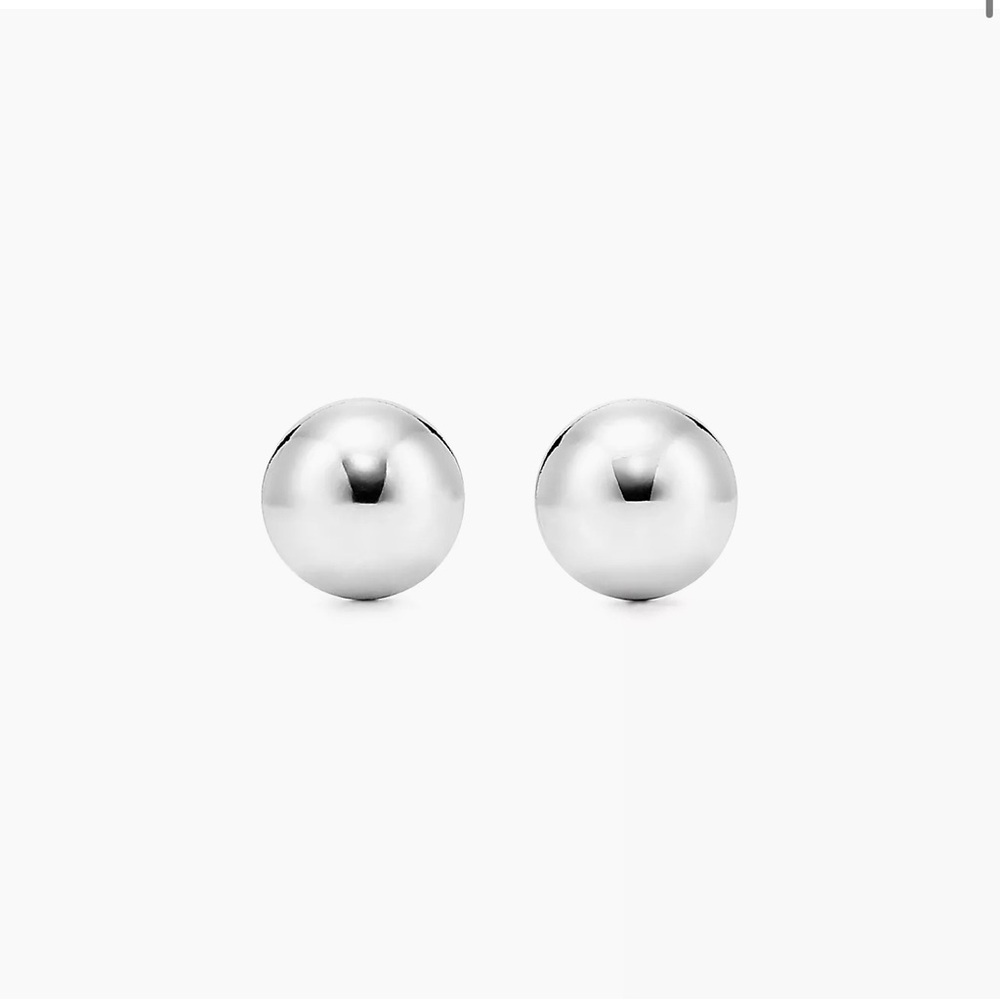 TIFFANY & CO 8mm Silver Ball Earrings